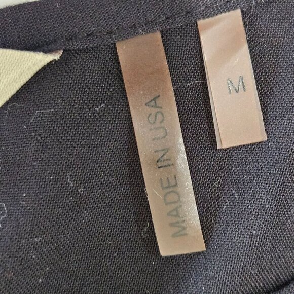 Soft Surroundings Medium  Asymmetrical Lagenlook V-Neck Black Top Long Sleeve - Picture 8 of 9